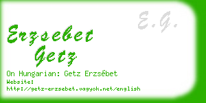 erzsebet getz business card